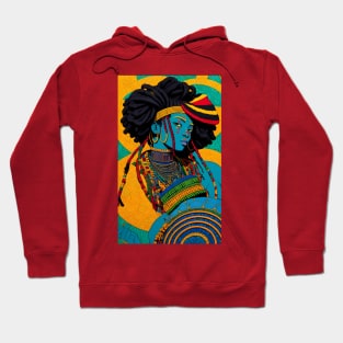 Rasta Woman Modern Art Hoodie